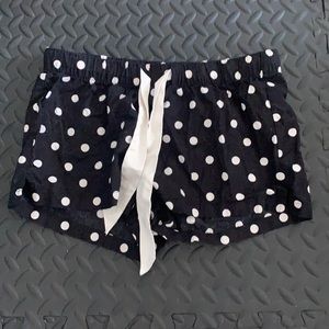 Black and White Polka Dot Pj Shorts